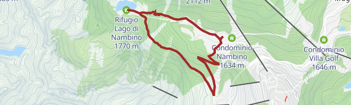 Route map: Nambino lake tour